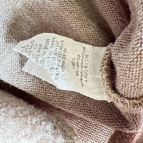 P.S.Kate Women’s 2XL Tan Taupe Faux Button Up Turtle Neck Cowl Sweater Soft - Picture 8 of 8